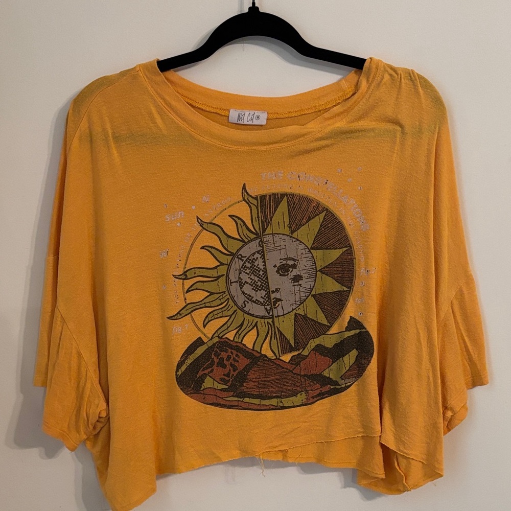 Sun Graphic Yellow Women's Top